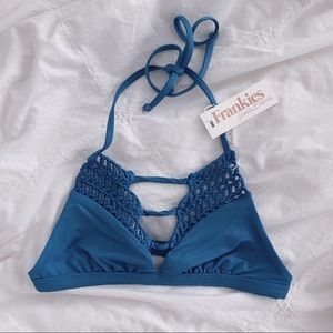Frankie’s Bikinis Sienna Blue XS Crochet Top!